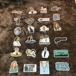 24 No Repeat Greys Anatomy Theme Stickers